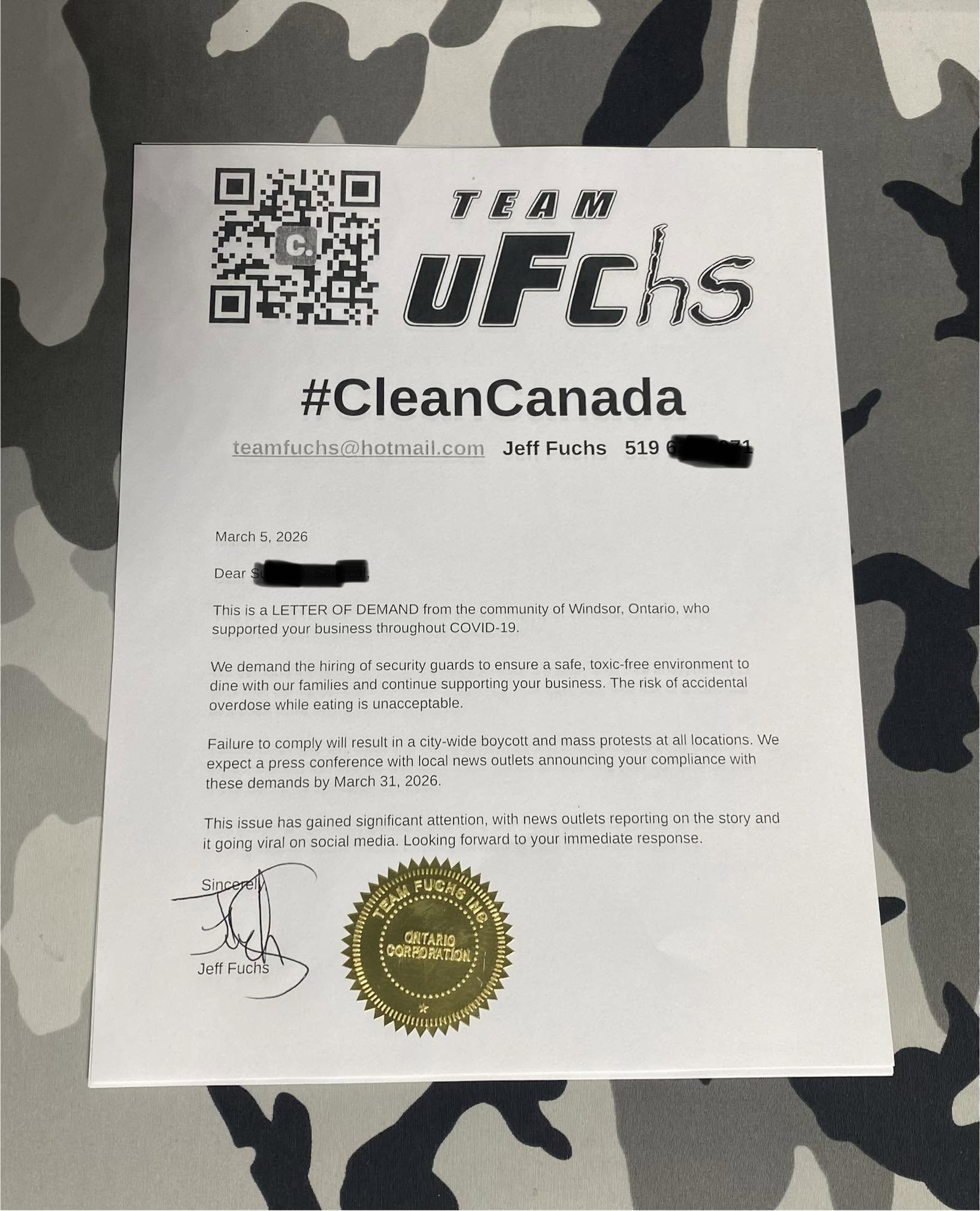CleanCanada open letter to Windsor City Council